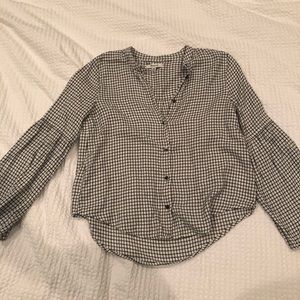 Madewell button up bell sleeve top